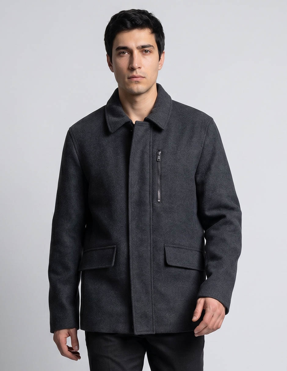 Abrigo con bolsillos para hombre