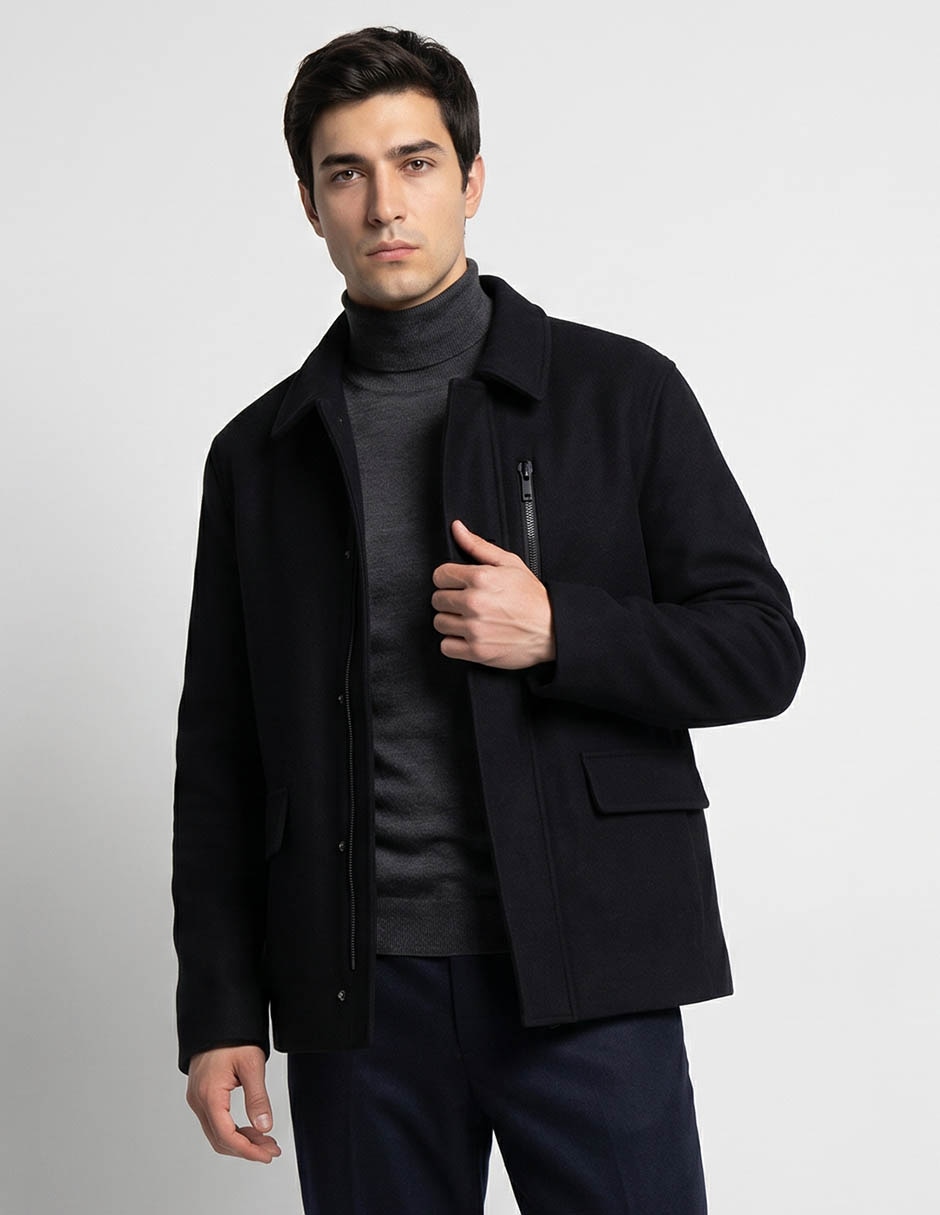 Abrigo con bolsillos para hombre 1