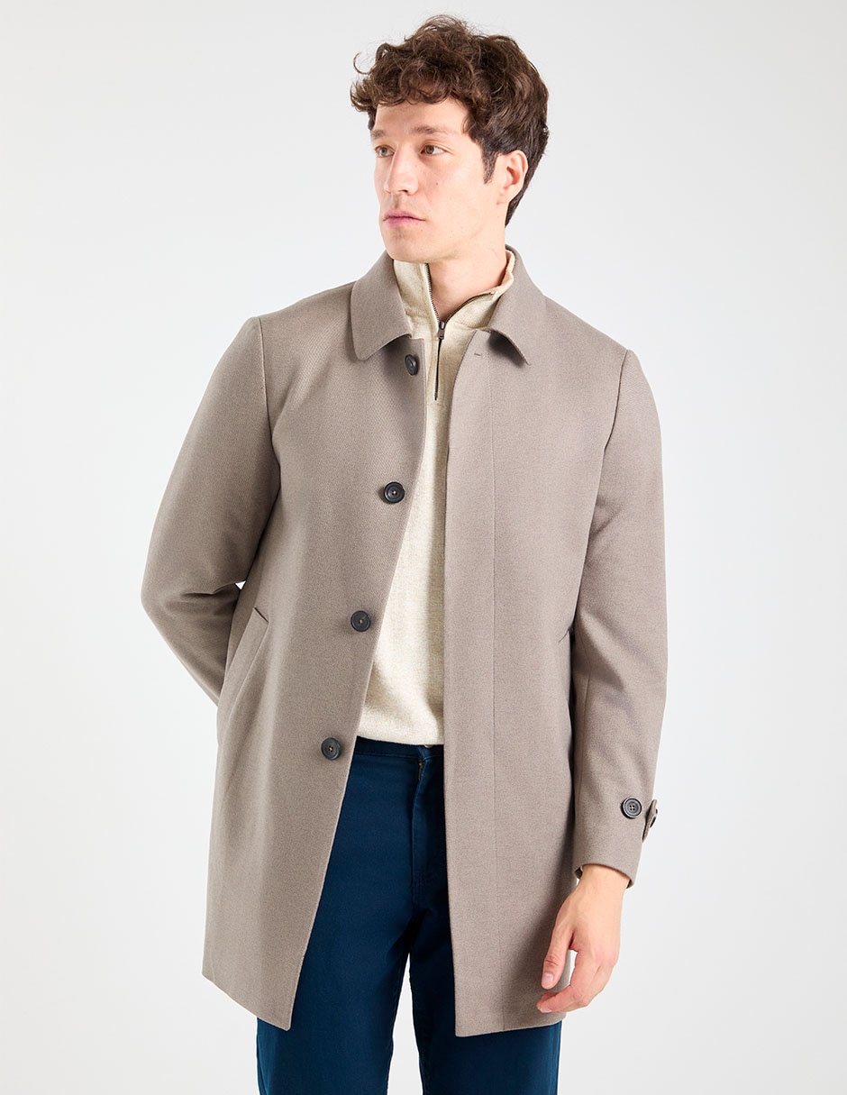 Abrigo de algodón con bolsillos para hombre