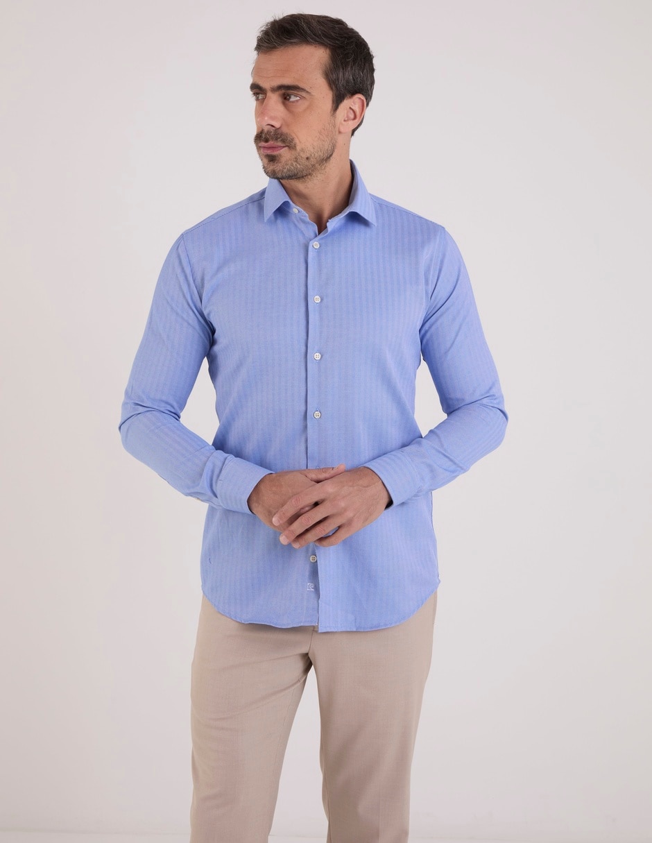 Camisa formal manga larga para hombre 5
