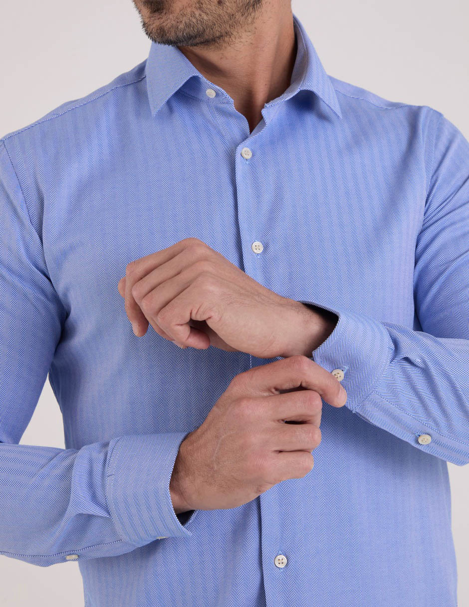Camisa formal manga larga para hombre