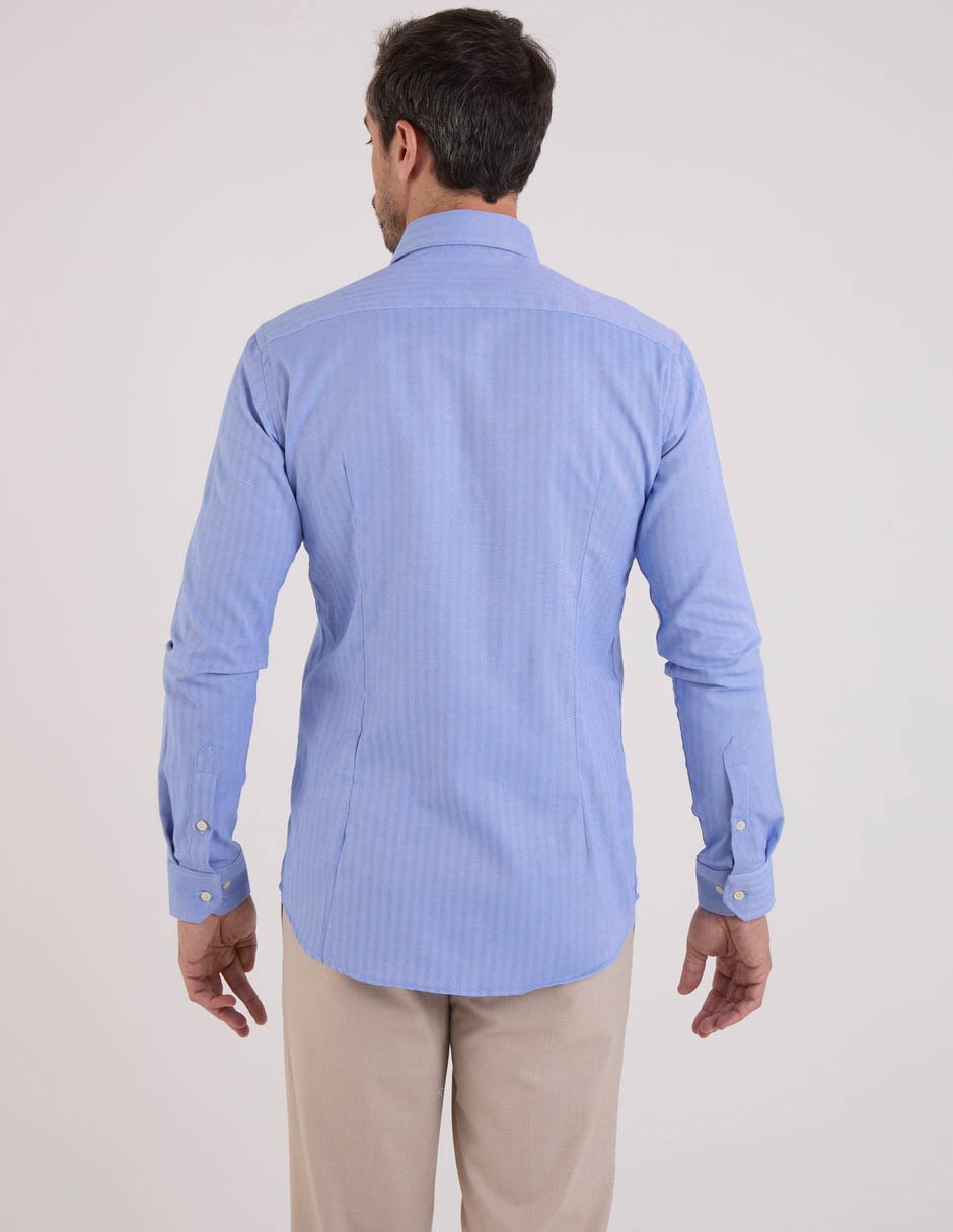 Camisa formal manga larga para hombre 6