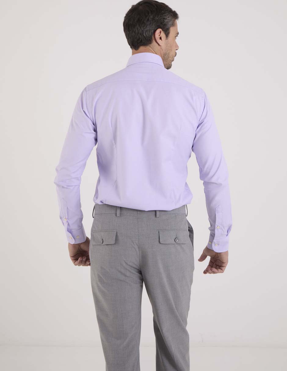 Camisa formal manga larga para hombre 6
