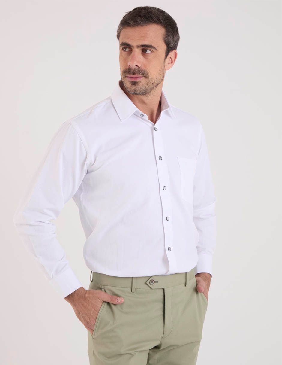 Camisa formal manga larga para hombre 5