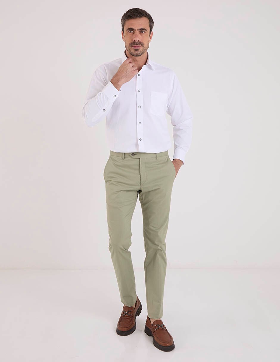 Camisa formal manga larga para hombre 4