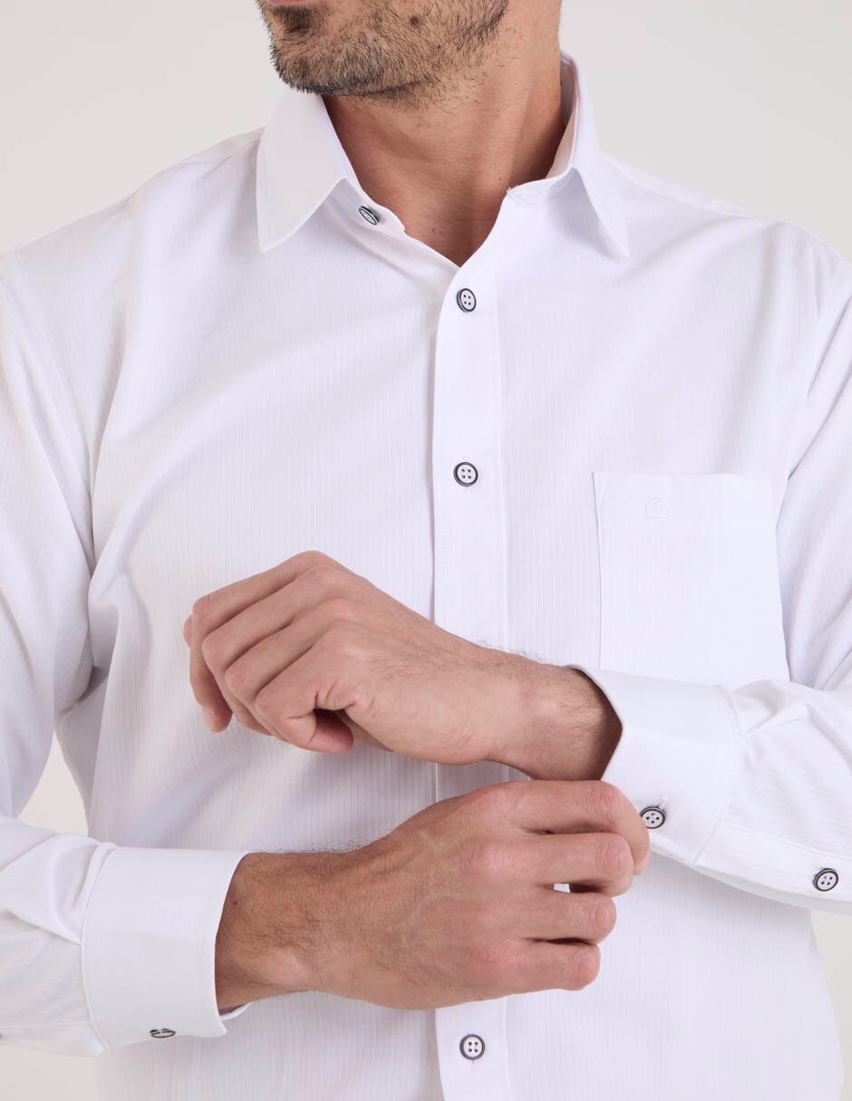 Camisa formal manga larga para hombre 2