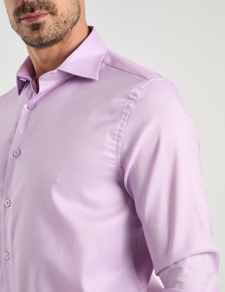 Camisa business casual manga larga para hombre