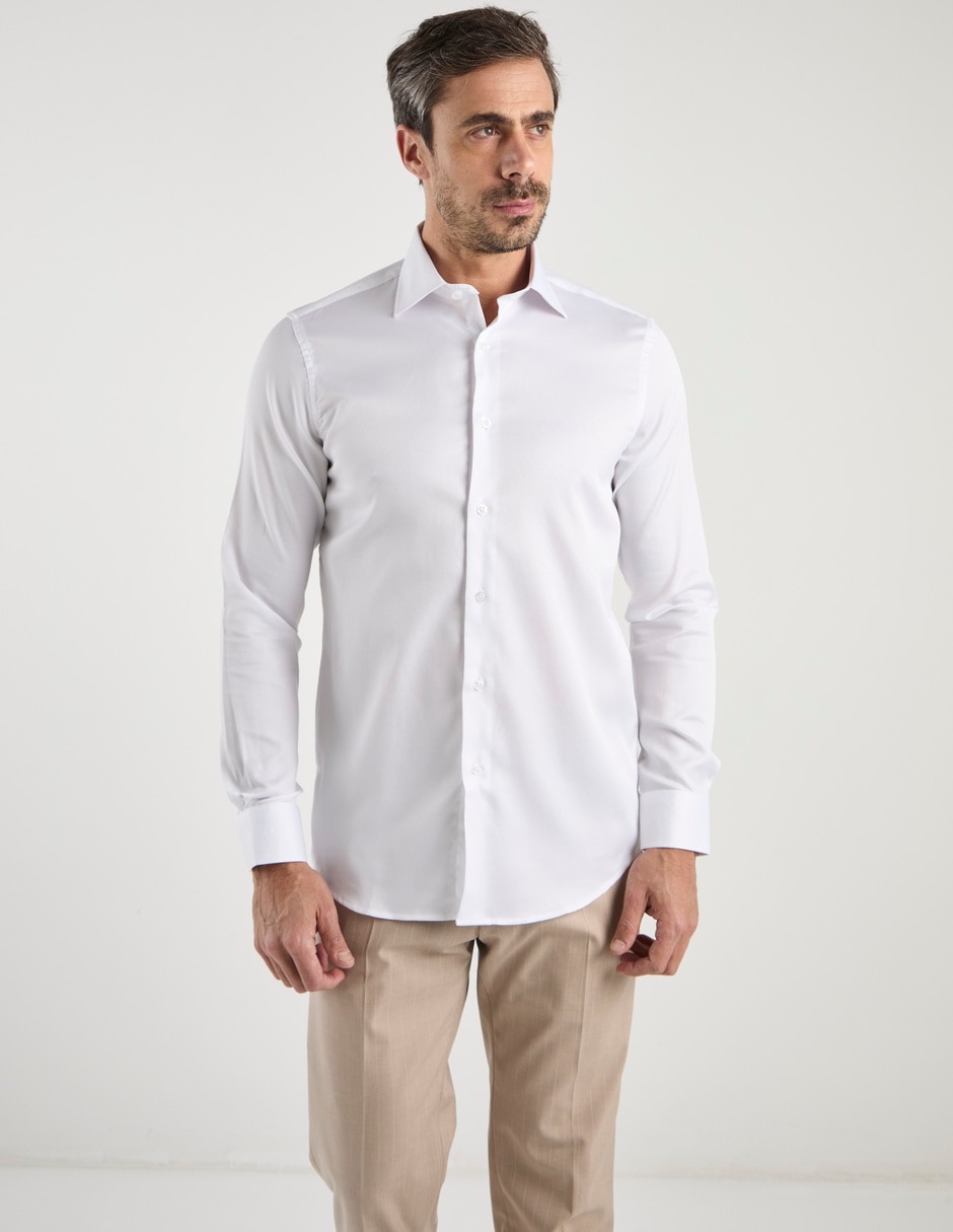 Camisa formal manga larga para hombre 5