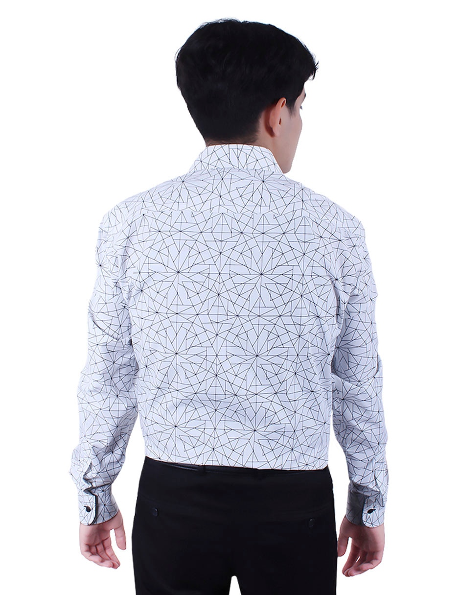 Camisa formal manga larga para hombre 2