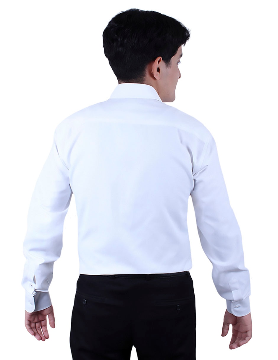 Camisa formal manga larga para hombre 6