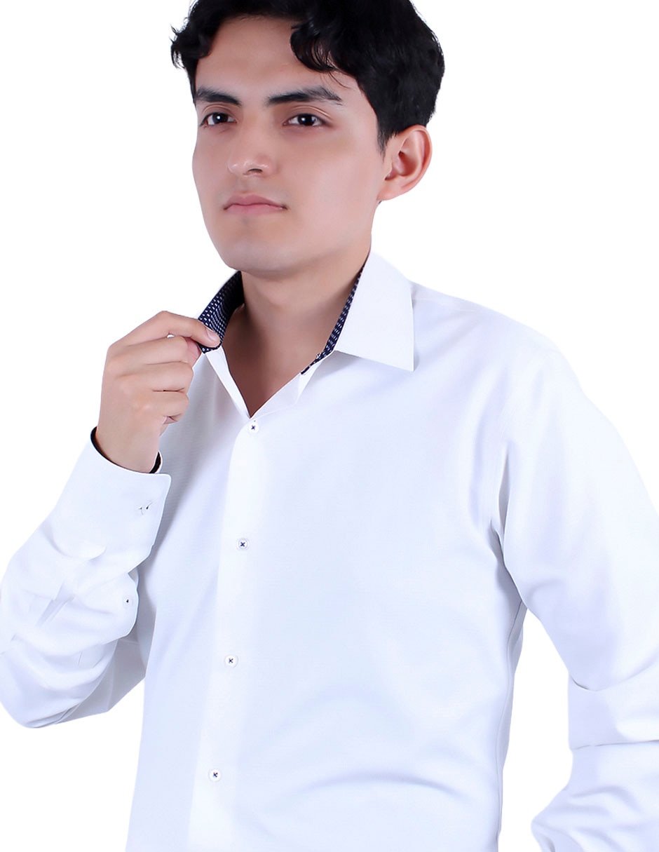 Camisa formal manga larga para hombre