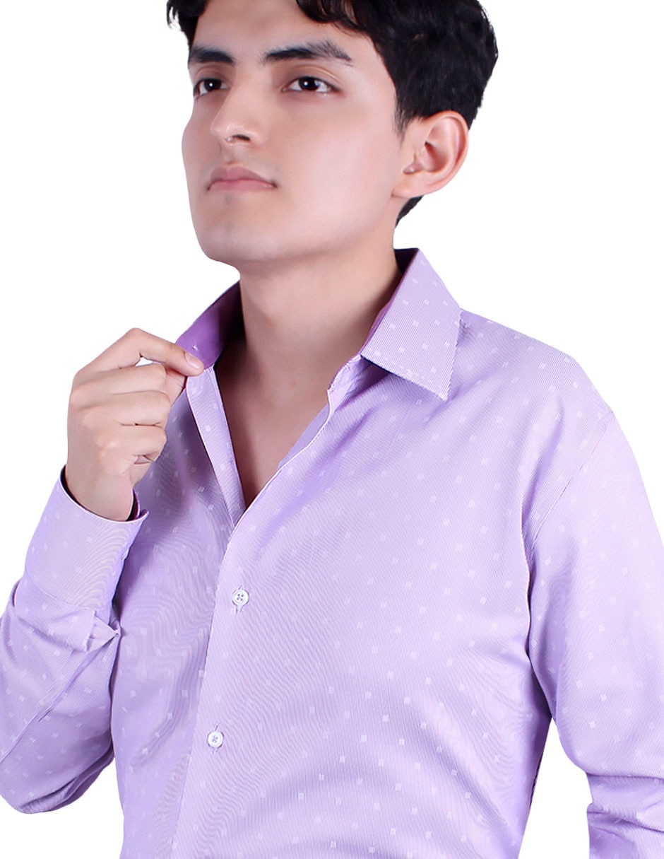 Camisa formal manga larga para hombre 3