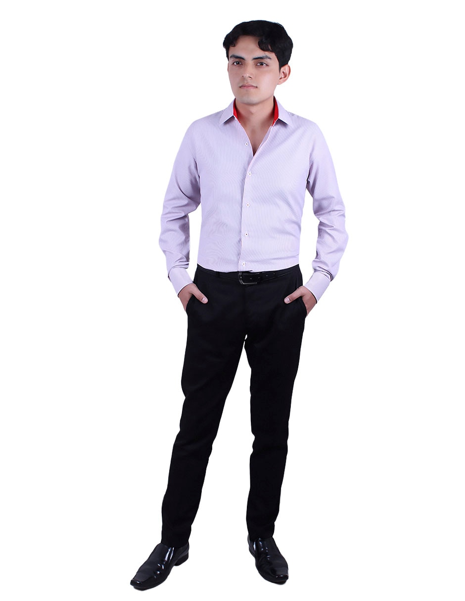 Camisa formal manga larga para hombre 3