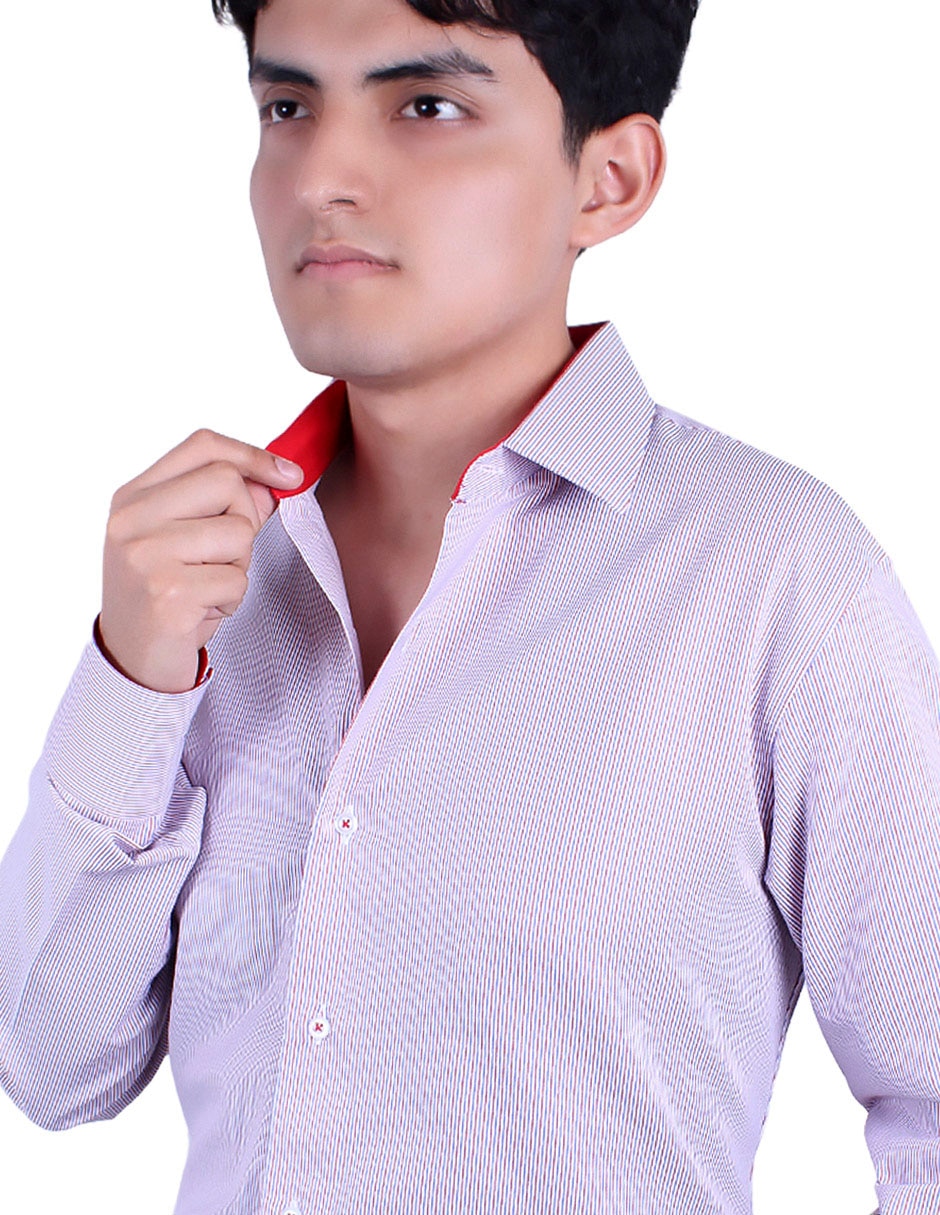 Camisa formal manga larga para hombre 7