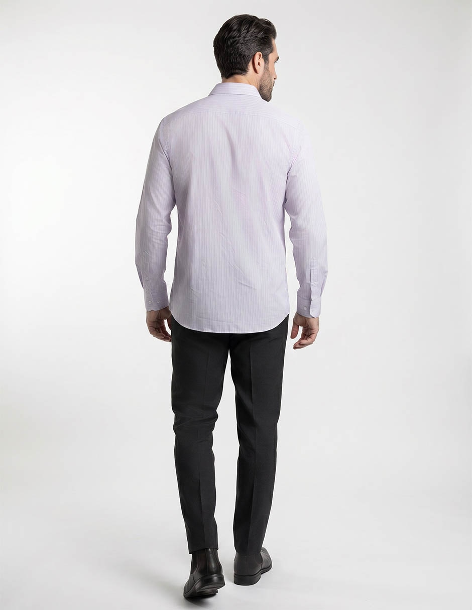 Camisa formal manga larga para hombre 3