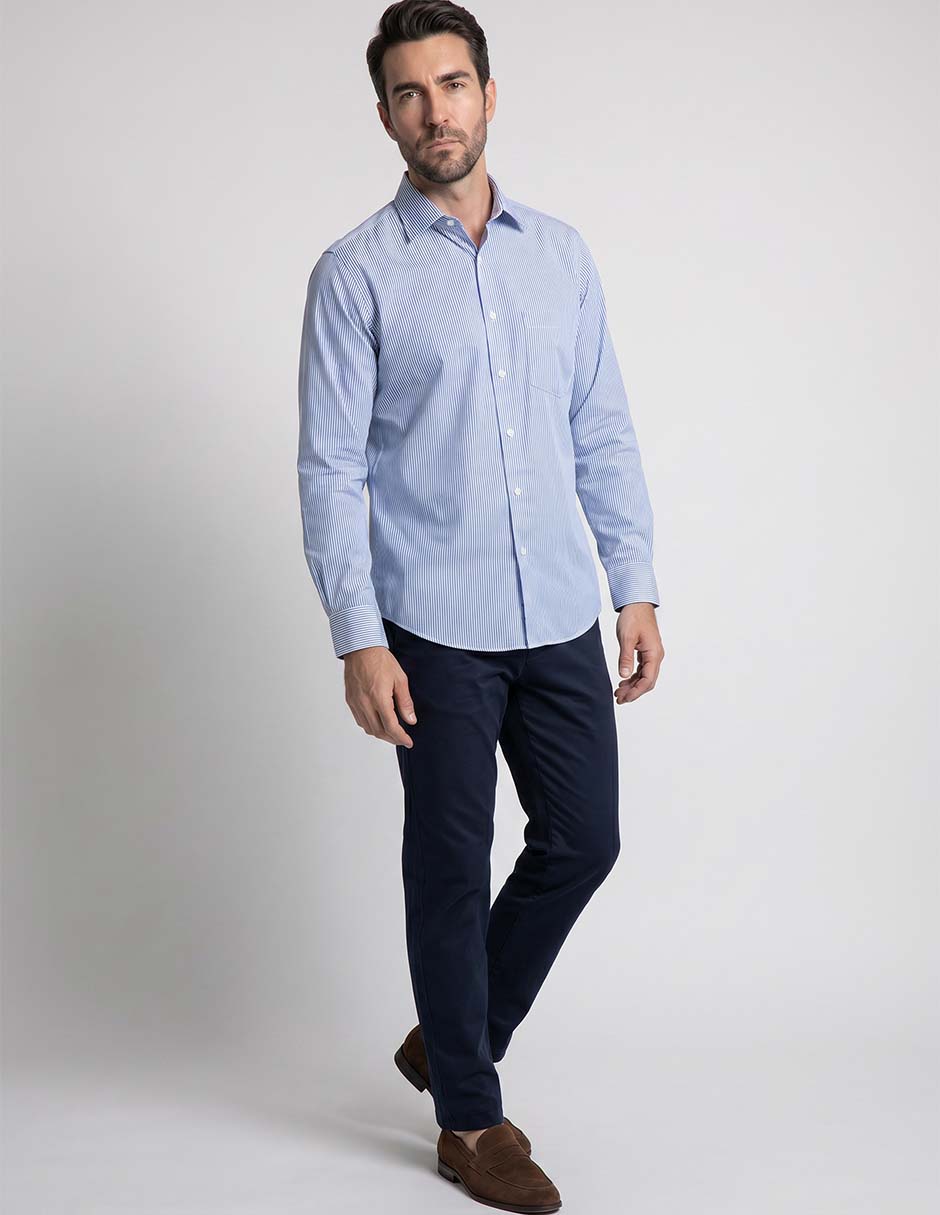 Camisa casual manga larga para hombre 3
