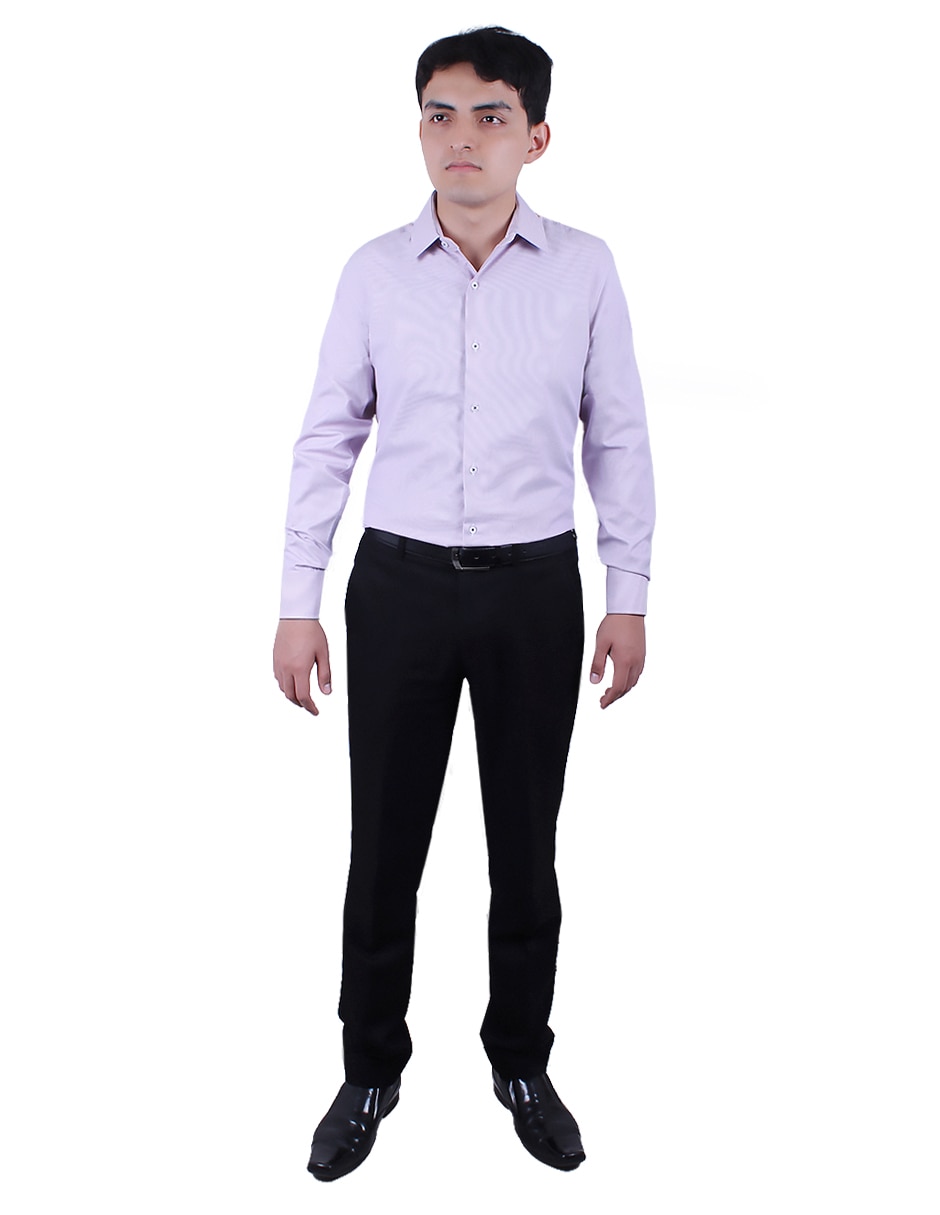 Camisa de vestir Parllieni manga larga para hombre