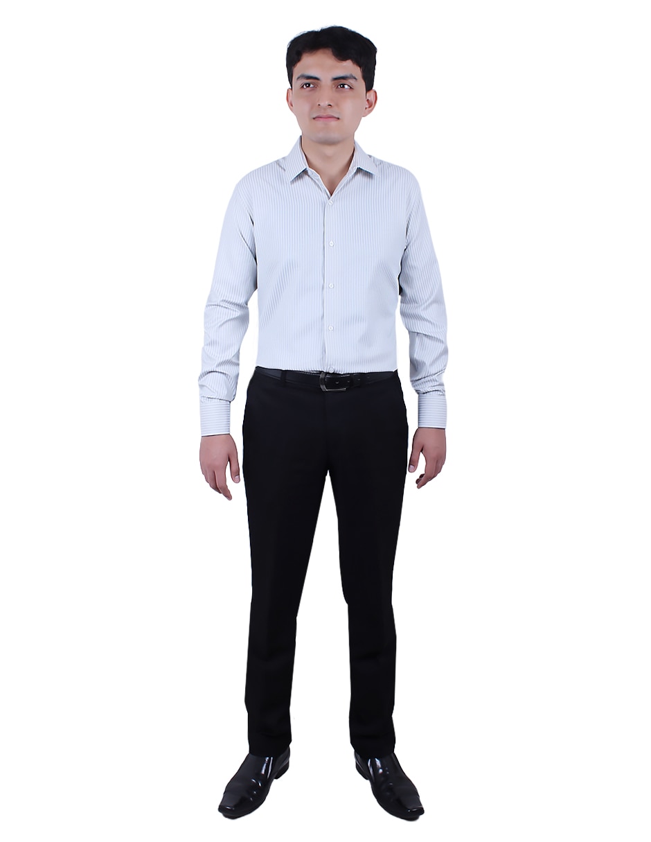 Camisa de vestir Parllieni manga larga para hombre