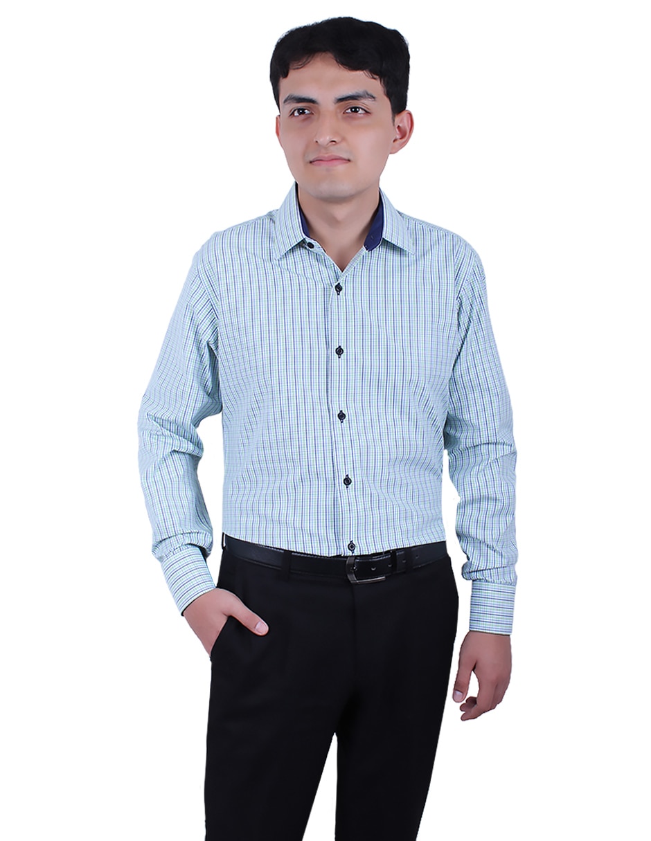 Camisa de vestir manga larga para hombre