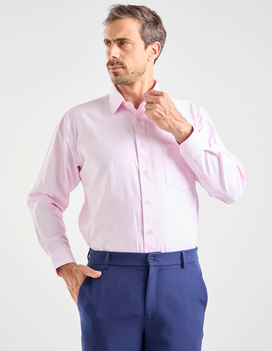 Camisa de vestir Pierre Cardin de algodón manga larga para hombre