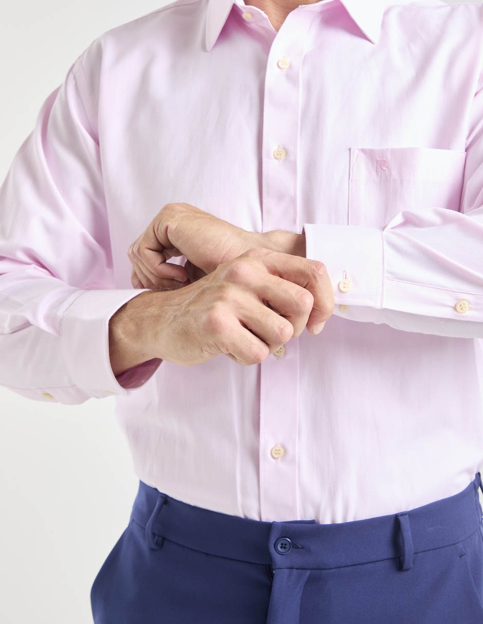 Camisa de vestir Pierre Cardin de algodón manga larga para hombre