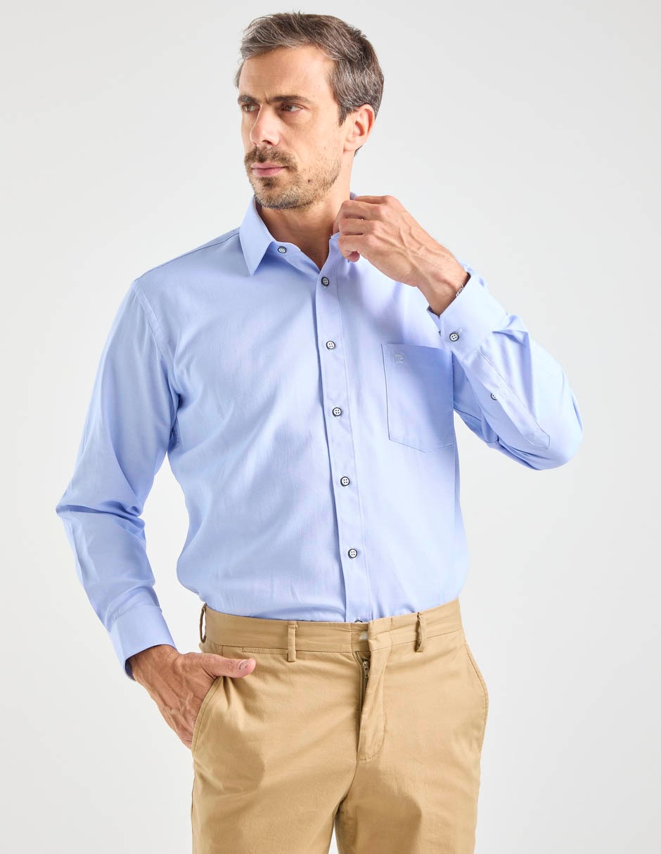 Camisa formal manga larga para hombre 5
