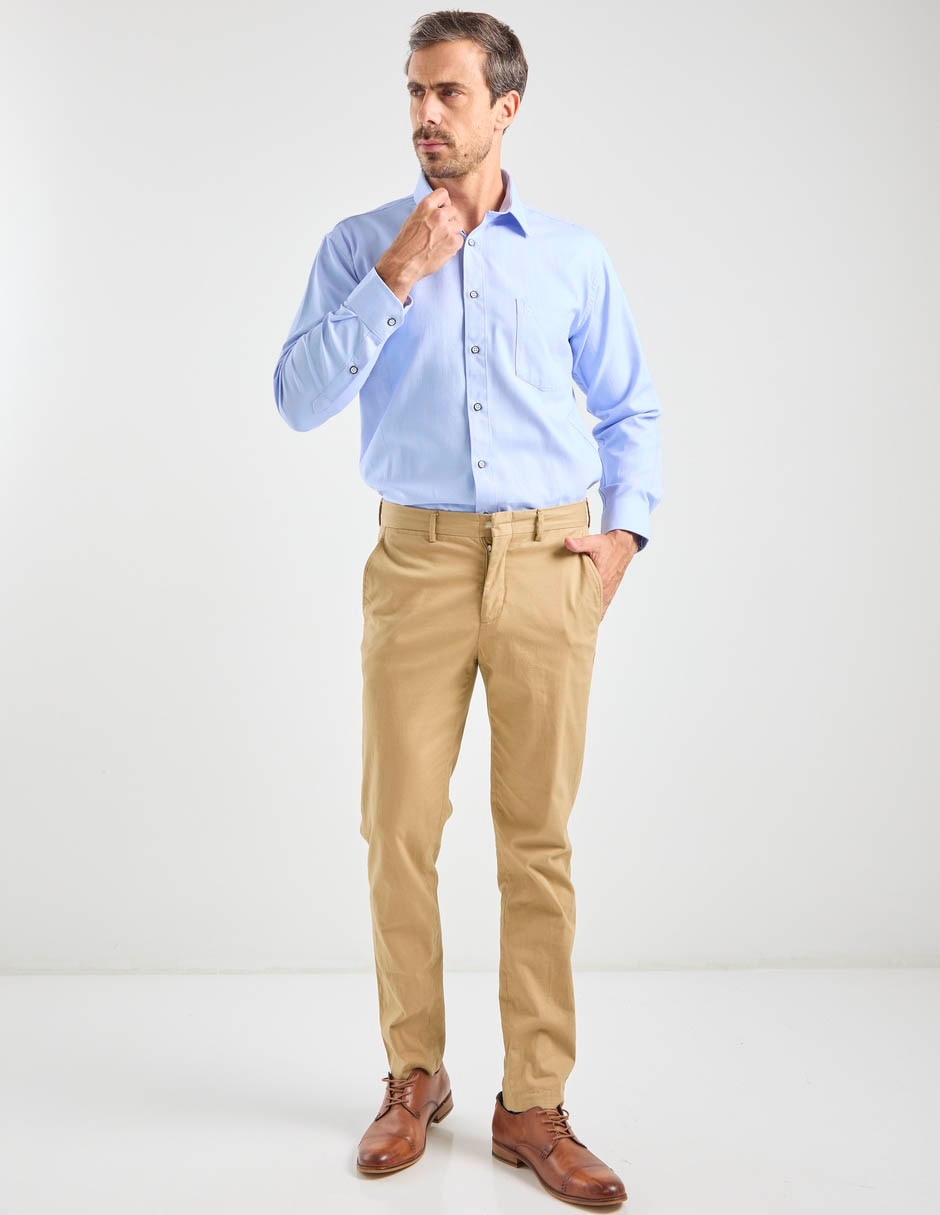 Camisa formal manga larga para hombre 6