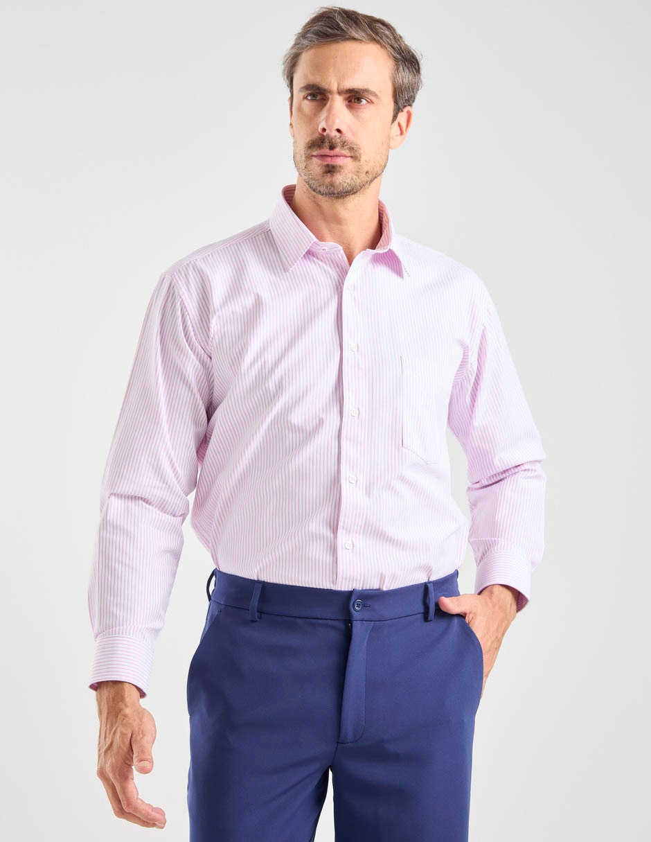 Camisa casual de algodón manga larga para hombre