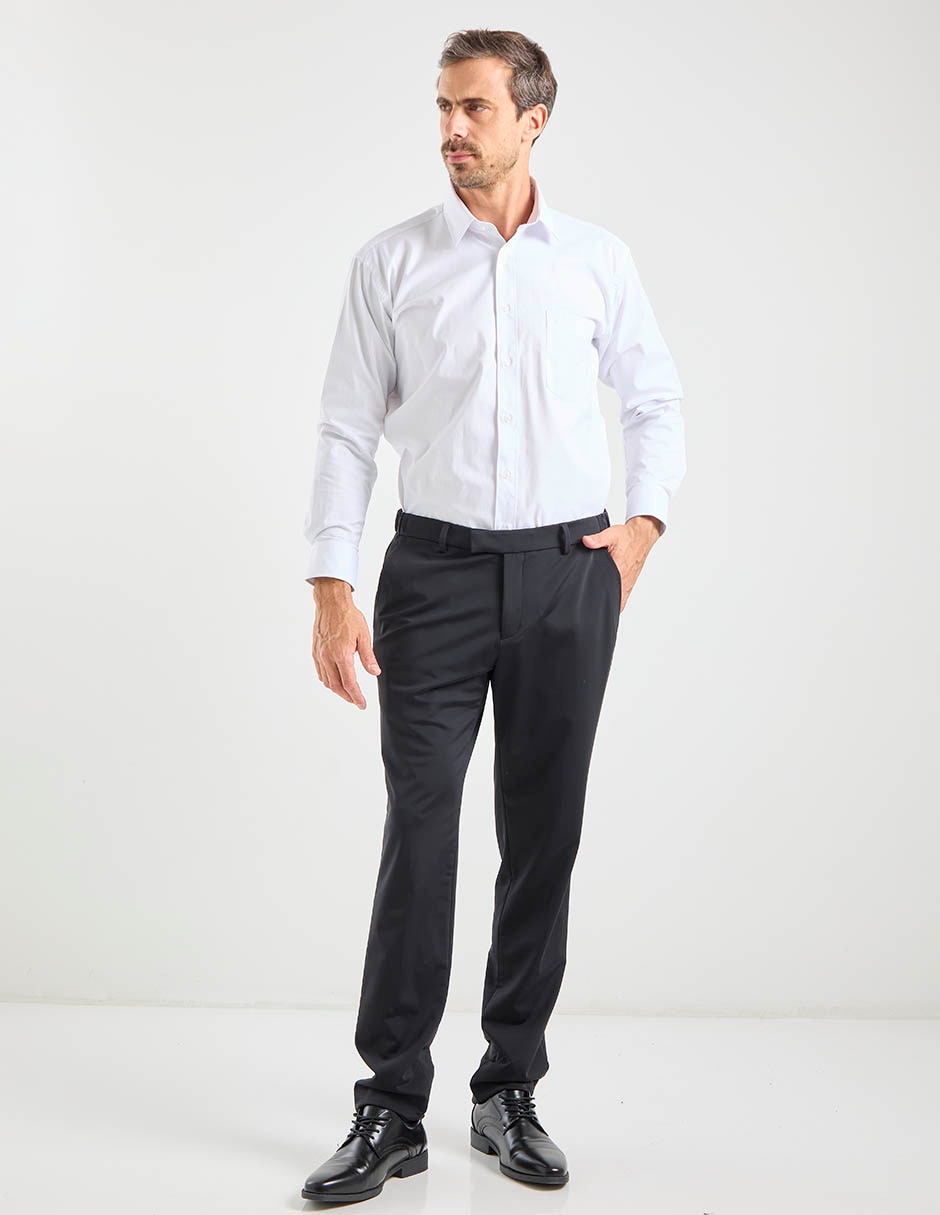 Camisa formal manga larga para hombre 4