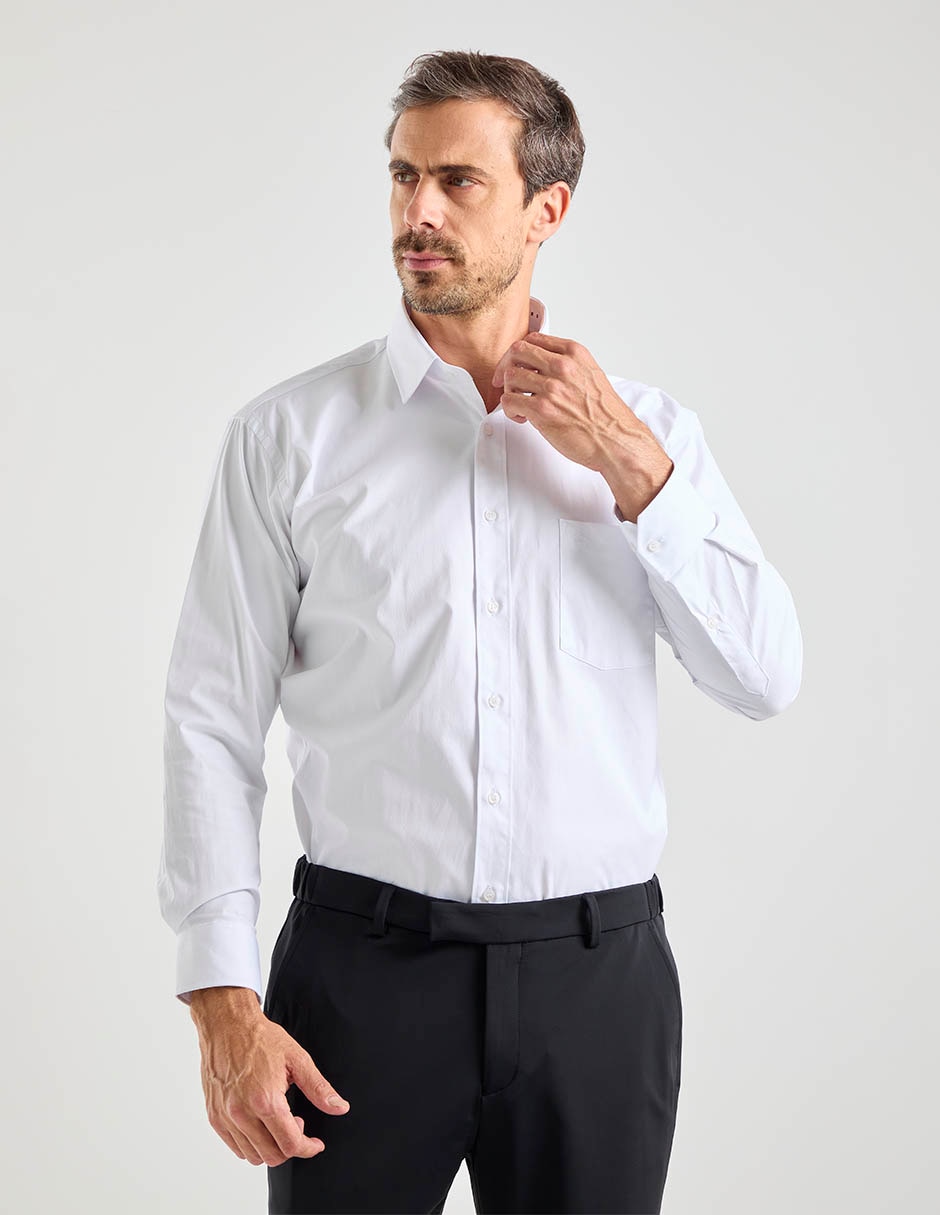 Camisa formal manga larga para hombre