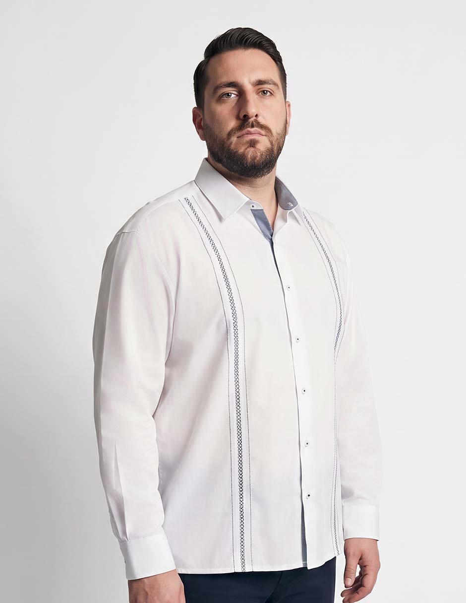 Guayabera manga larga para hombre 1