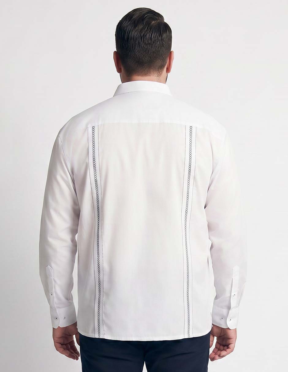 Guayabera manga larga para hombre 2