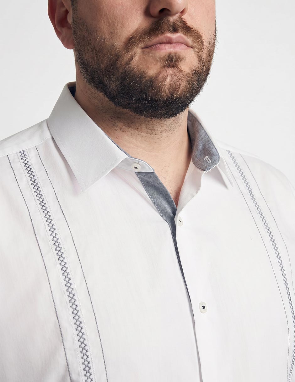 Guayabera manga larga para hombre 3