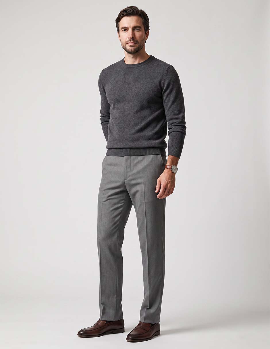 Pantalón business casual straight para hombre 3