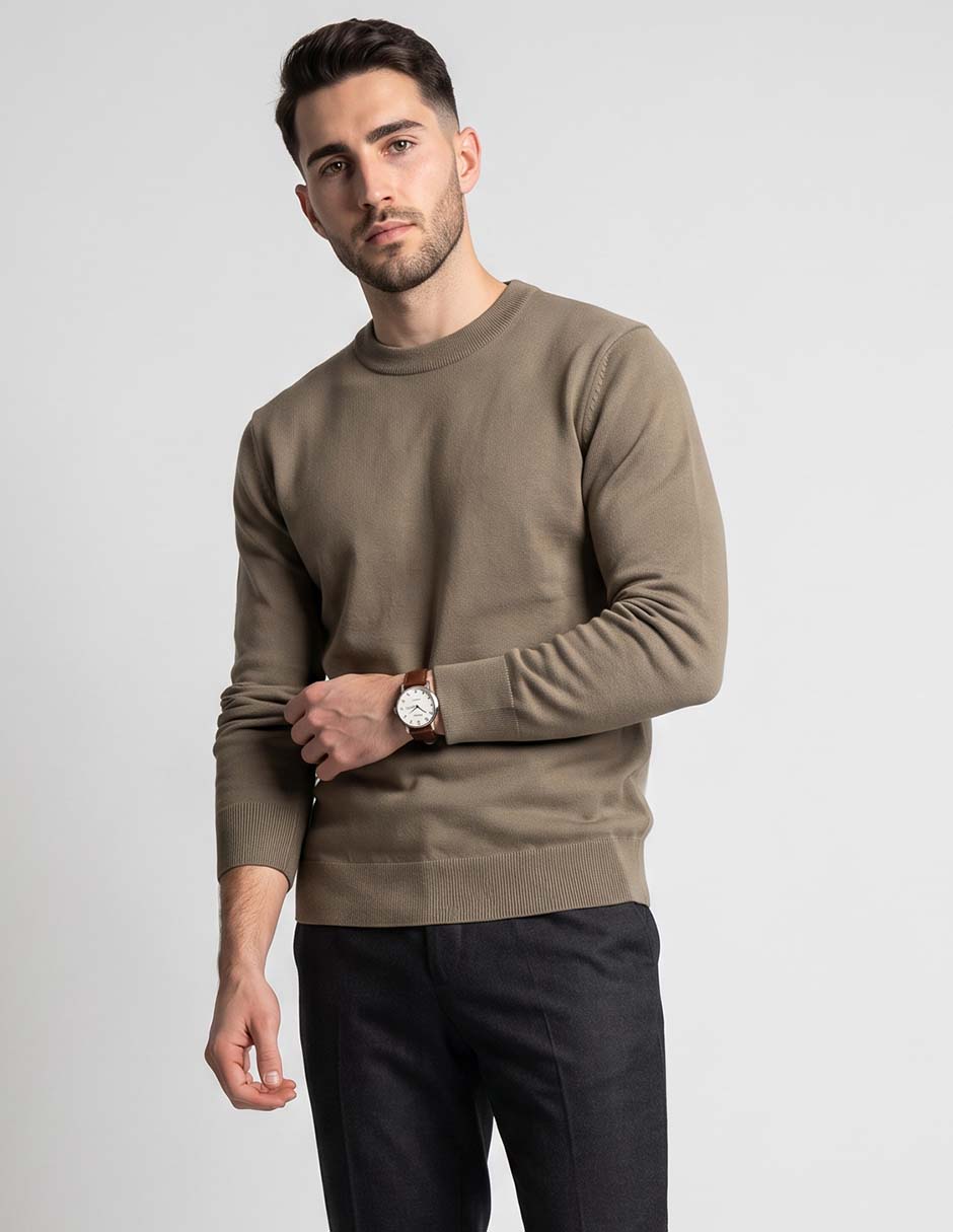 Suéter cuello redondo para hombre Suéter cuello redondo para hombre