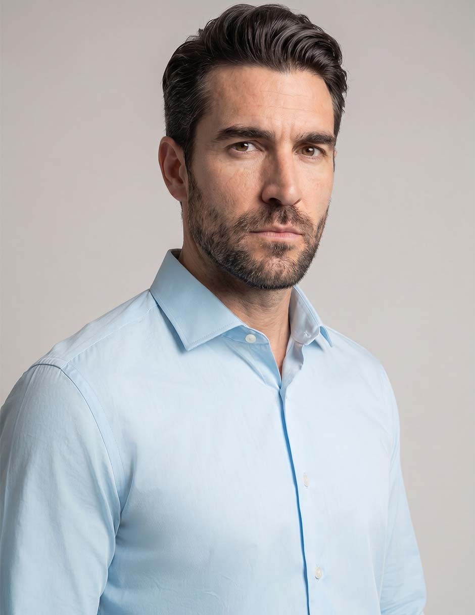 Camisa formal Pierre Cardin manga larga para hombre