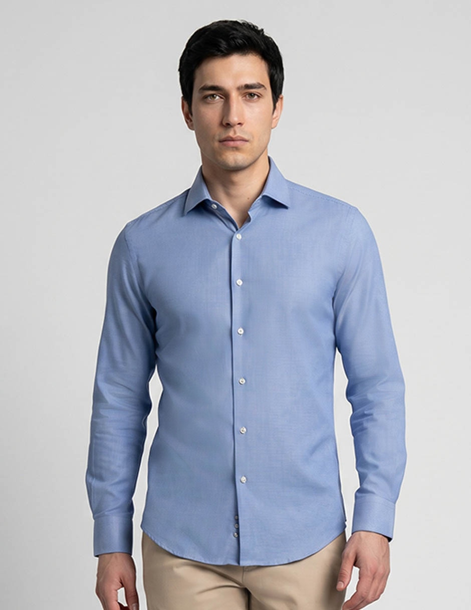 Camisa de vestir Pierre Cardin manga larga para hombre