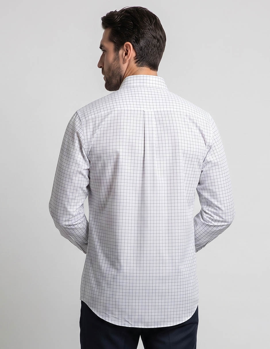 Camisa business casual Pierre Cardin manga larga para hombre