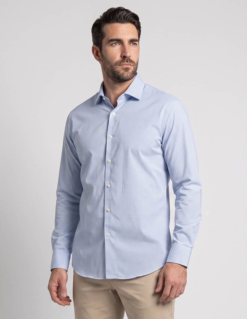 Camisa de vestir Pierre Cardin de algodón manga larga para hombre