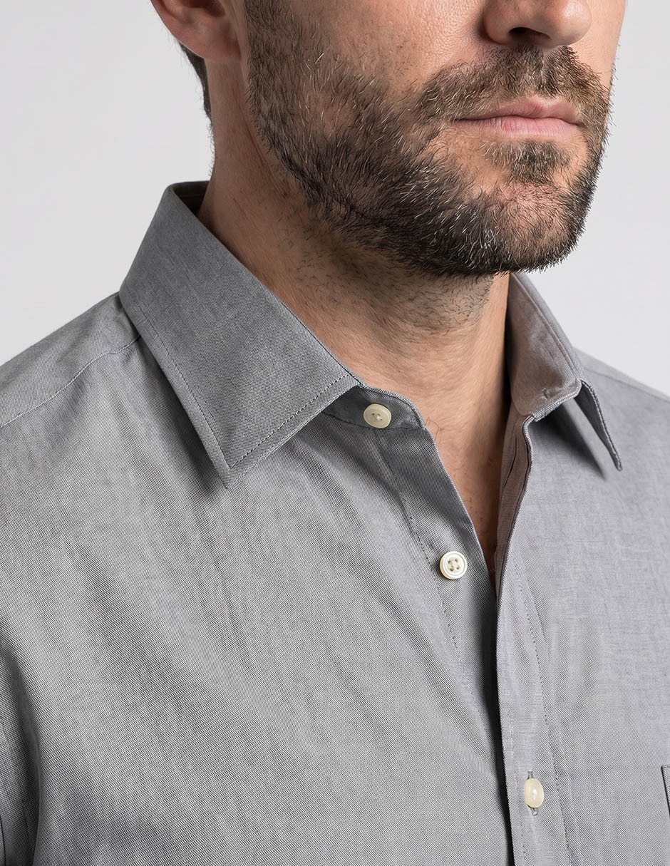 Camisa formal manga larga para hombre 2