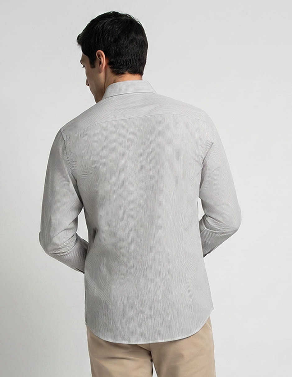 Camisa formal Pierre Cardin manga larga para hombre