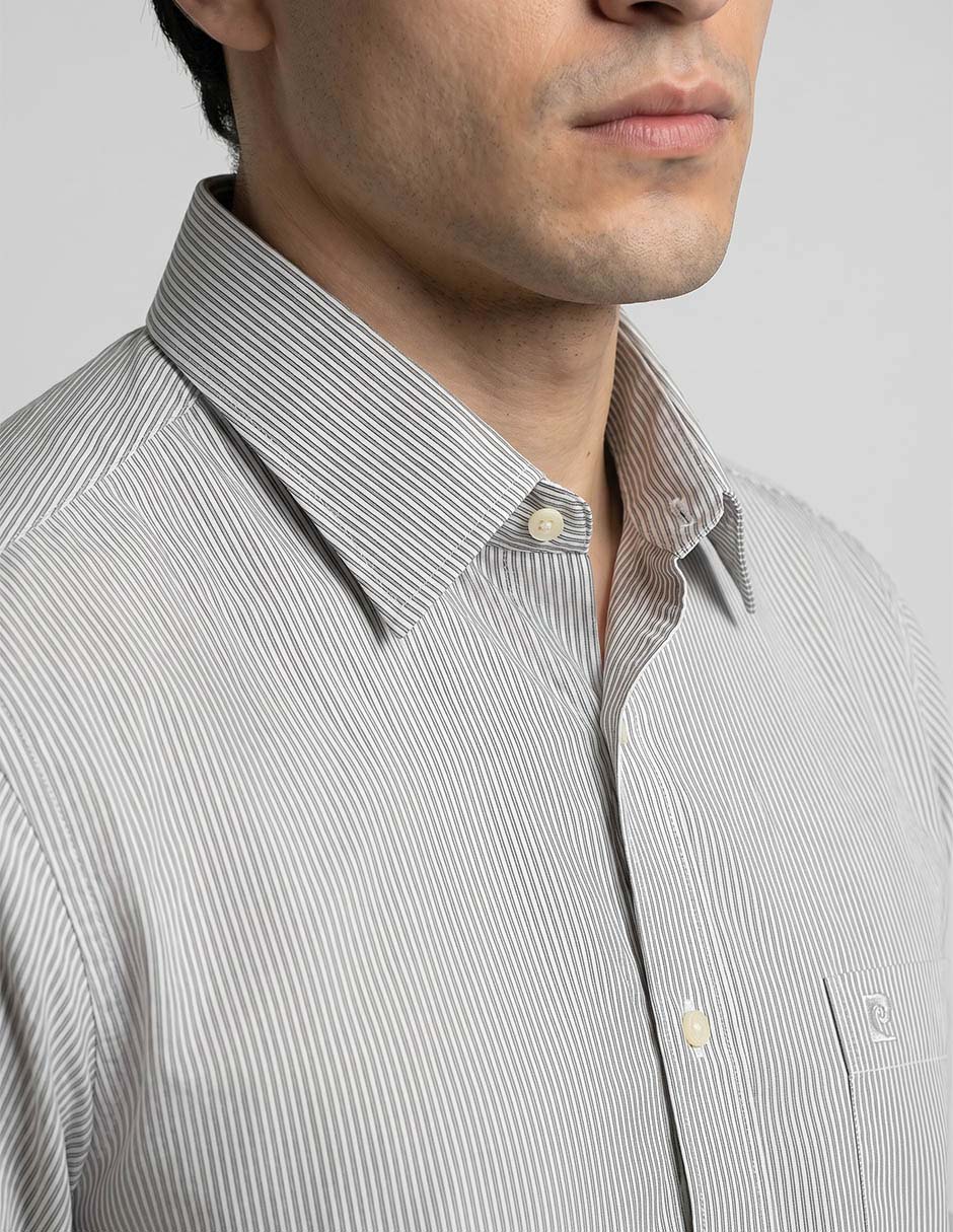 Camisa formal Pierre Cardin manga larga para hombre