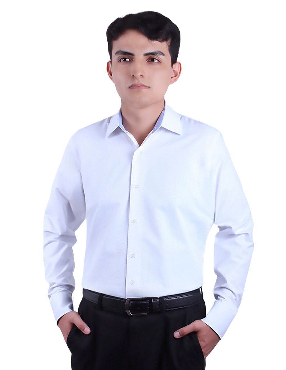 Camisa de vestir parllieni manga larga para hombre