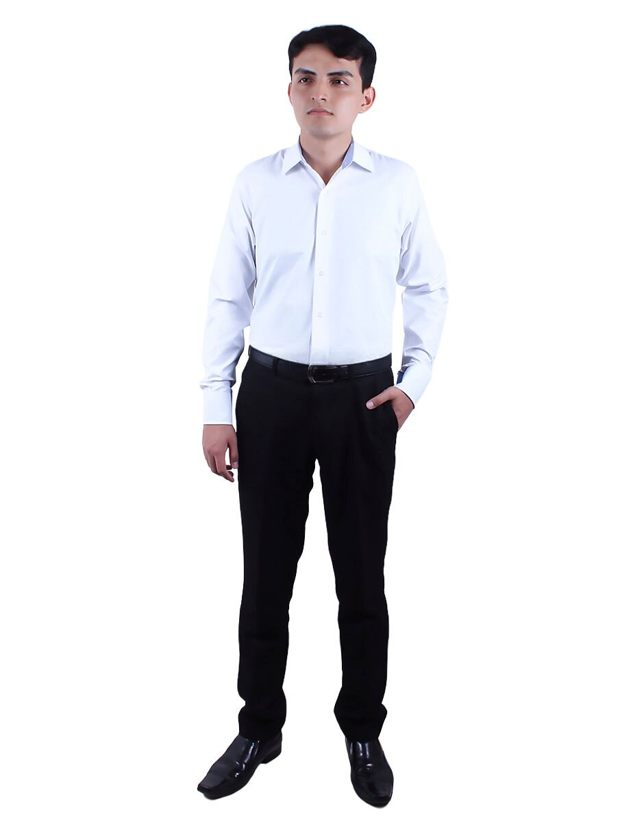 Camisa de vestir parllieni manga larga para hombre