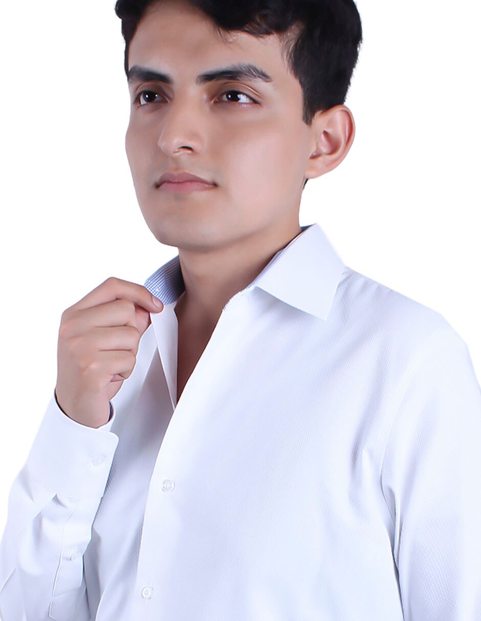 Camisa de vestir parllieni manga larga para hombre