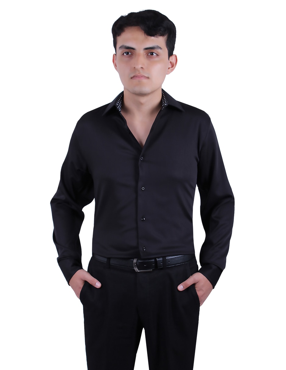 Camisa formal manga larga para hombre