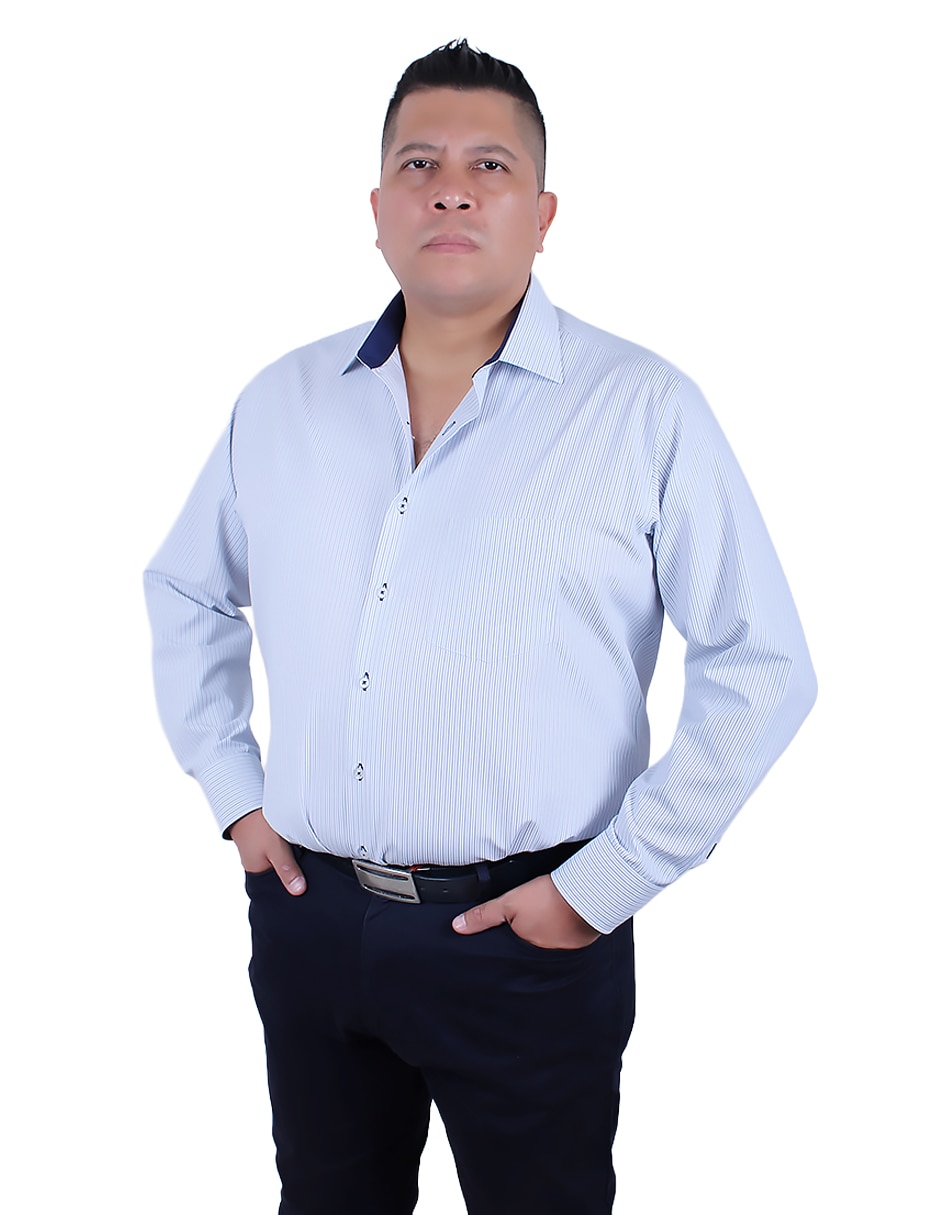Camisa formal de manga larga para hombre