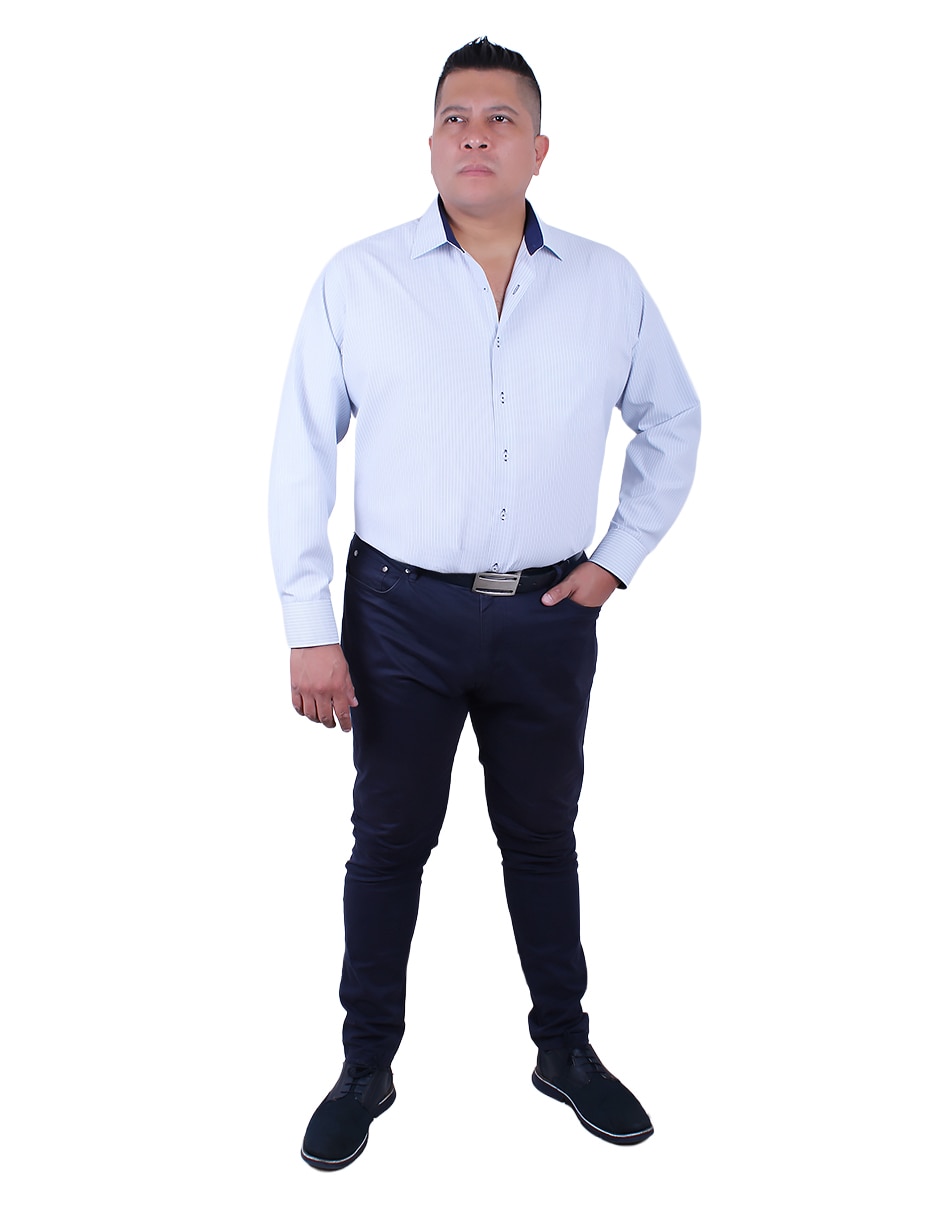 Camisa formal de manga larga para hombre