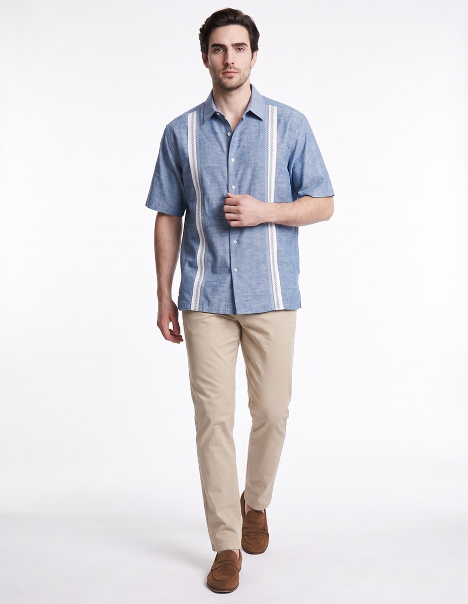 Camisa casual manga corta para hombre 4
