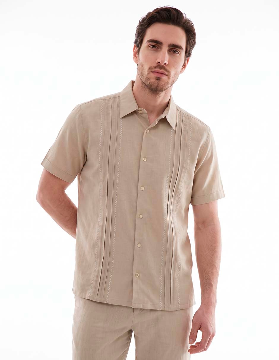 Guayabera manga corta para hombre